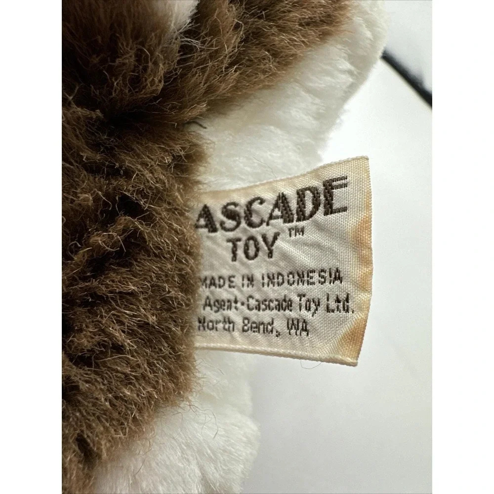 Vintage Cascade Toy‎ Rabbit Hand Puppet Brown White Plush Bunny Stuffed Animal